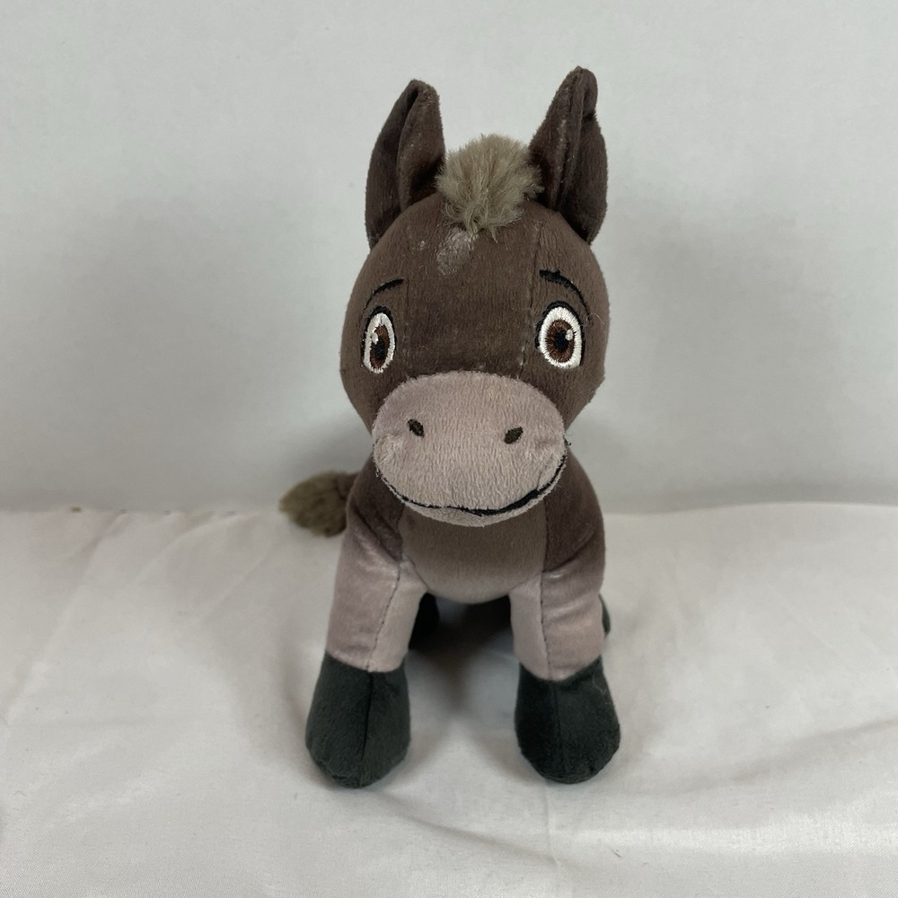 DreamWorks Spirit Riding Free Senor Frijoles Donkey Plush 8 inch Just Play Brown